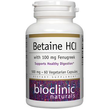 Bioclinic Naturals Betaine HCL w/Fenugreek 60 capsules