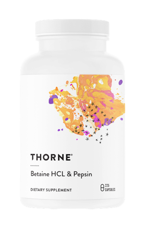 Thorne HCL & Pepsin - 225 Capsules
